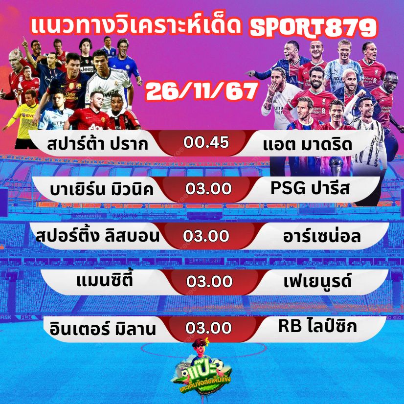 แนวทางวิเคราะห์เด็ด SPORT879